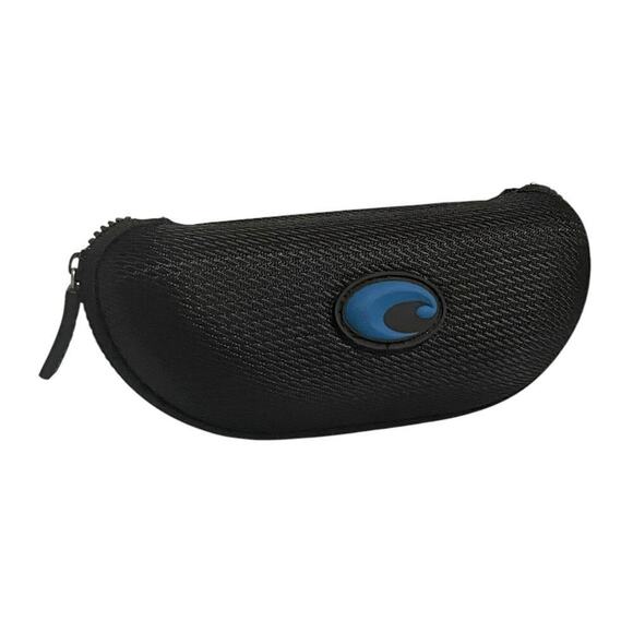 Costa Clam Zip Closure Sunglasses Hard Case Black Blue Logo NEW - Picture 3 of 8